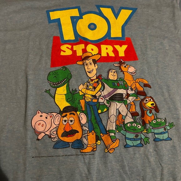 Disney Pixar Toy Story Graphic T Shirt Mens XL Blue Short Sleeve Cotton Blend - Picture 4 of 6